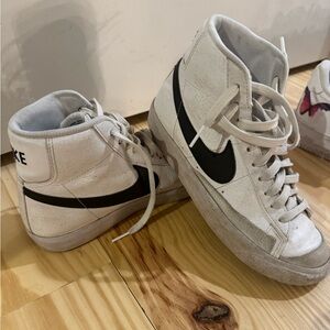 Nike Blazer White and Black High-Top Sneakers